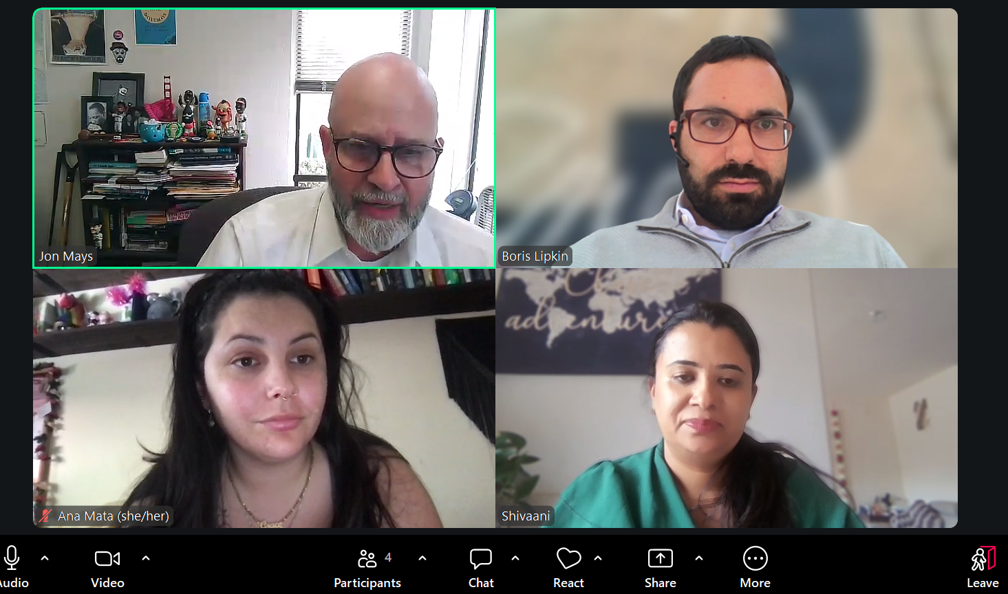 Boris Lipkin meeting virtually with the San Mateo Daily Journal editorial team